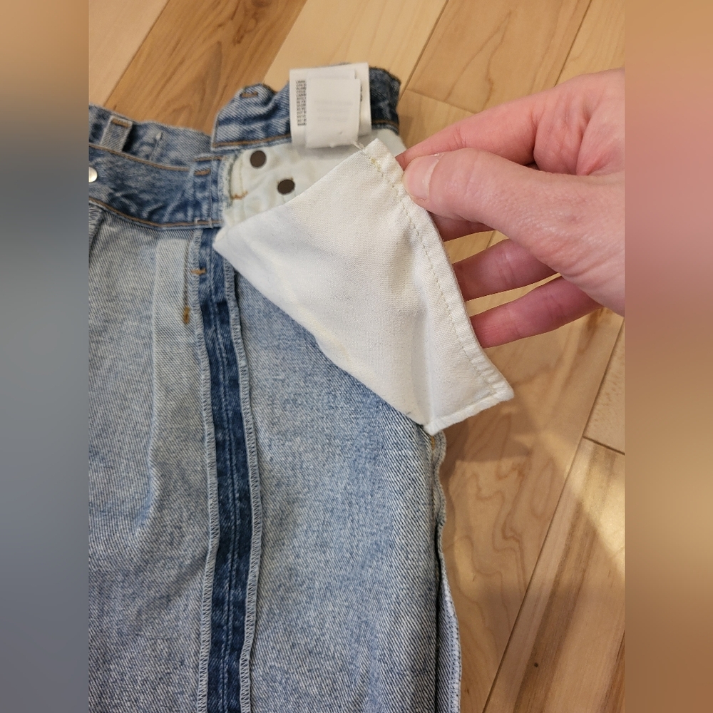 SOLD - AGOLDE PIECED ANGLED JEANS - Picture 13 of 16